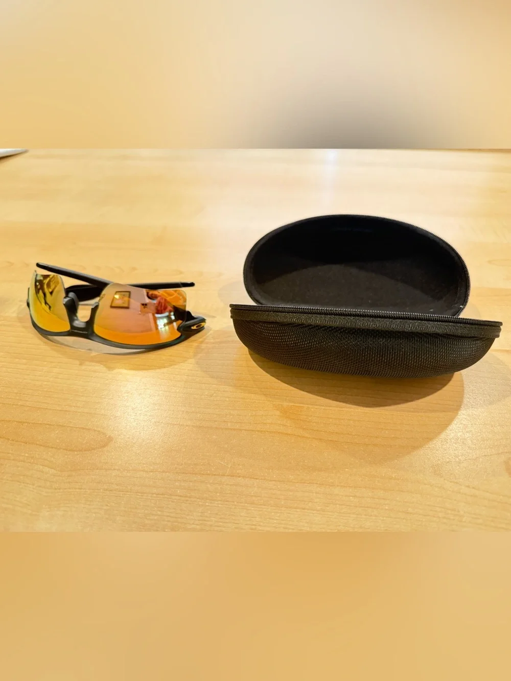 Oakley Sport Sunglasses with Orange Mirrored Lenses and Black Case
